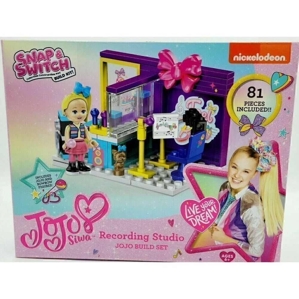 JoJo Siwa & Bowbow 81pc Recording Studio Snap & Switch Building Set